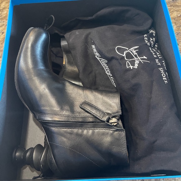John Fluevog rockstar nuumite ankle boots black size 10 - Picture 3 of 11